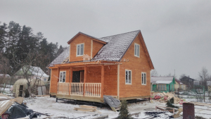 Строительство каркасно-щитового дома 6&times;9м.