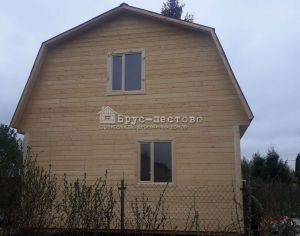 Каркасно-щитовой дом, 6х6 с ломанной крышей